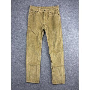 Levi's 511 Pants Womens W27 L30 Tan Khaki Corduroy Slim Fit 5-Pocket Red Tab